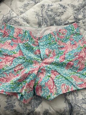 Lilly Pulitzer Pink & Aqua Lobster Print Shorts